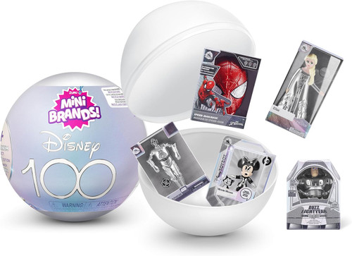 Mini Brands Disney 100 Platinum Capsule by ZURU Limited Edition with Platinum Minis, Celebrate Disney 100