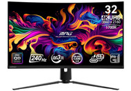 MSI MPG 321CURX QD-OLED 32-inch 3840 x 2160 (UHD) Computer Monitor, 240Hz, Adaptive-Synch, HDMI, DP Port, VESA Mountable, Tilt, Speaker, 0.03ms, Black