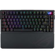 ROG Azoth Extreme 75 Custom Gaming Keyboard, Aluminum Chassis, Carbon Fiber Positioning Plate, Adjustable Gasket Mount, Three-Layer Dampening, Color OLED Touchscreen, ROG NX Snow Switches